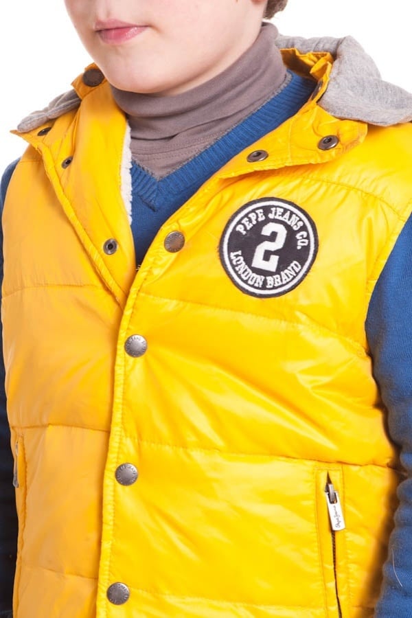 Children's sleeveless down jacket Pepe Jeans Yellow - Image n°3