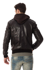 Men's buffalo leather jacket Dark brown - Image n°5
