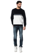 Navy and white Antony Morato sweatshirt - Image n°2