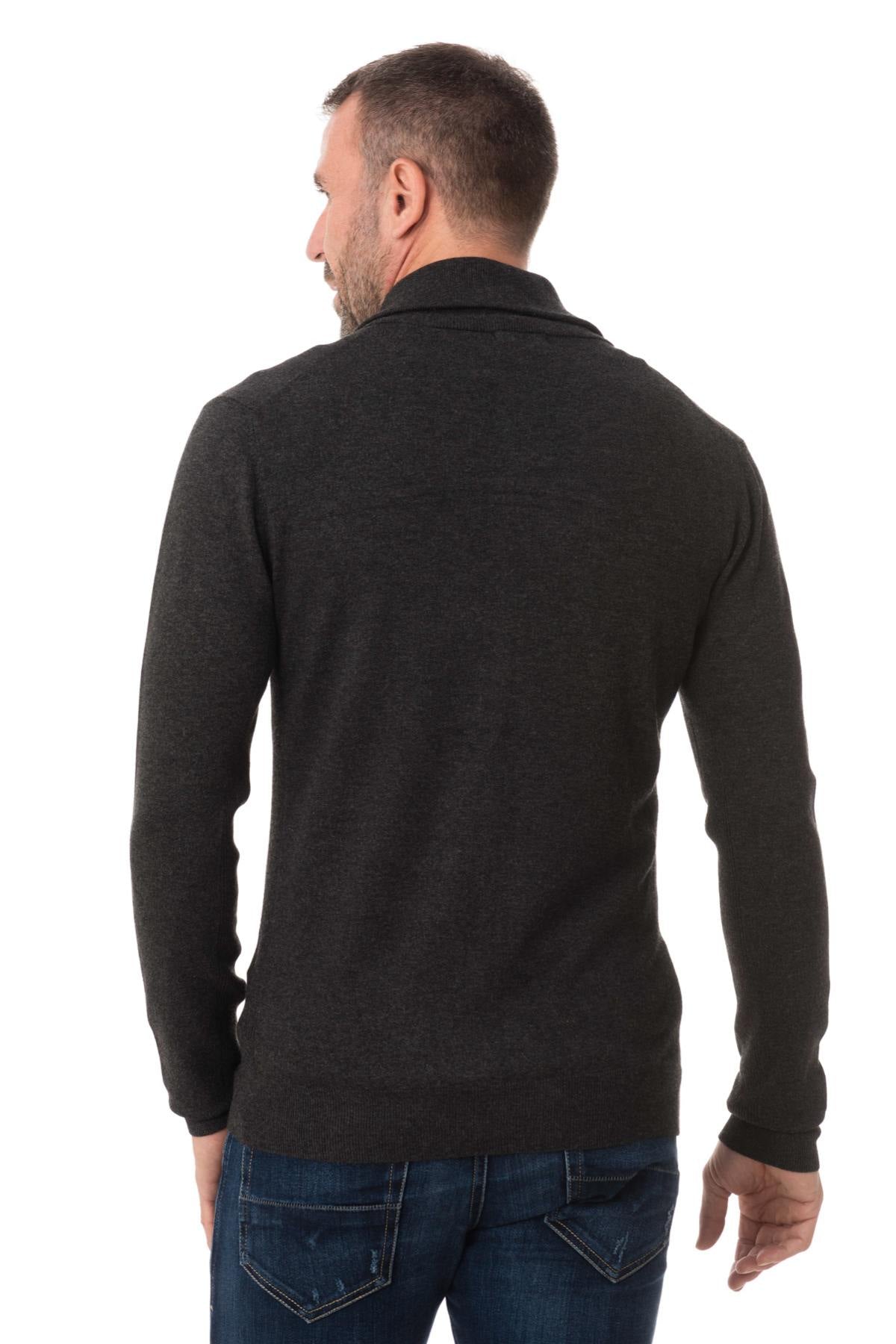 Charcoal high collar vest - Image n°4