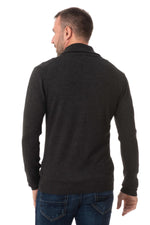 Charcoal high collar vest - Image n°4