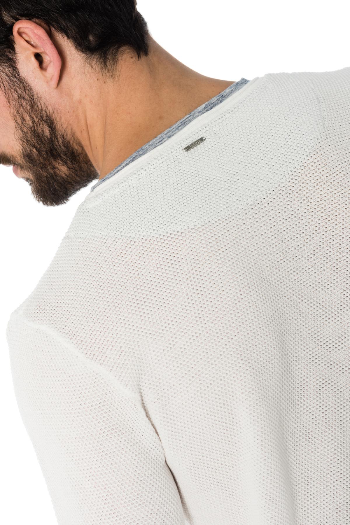 White openwork knit sweater - Image n°4