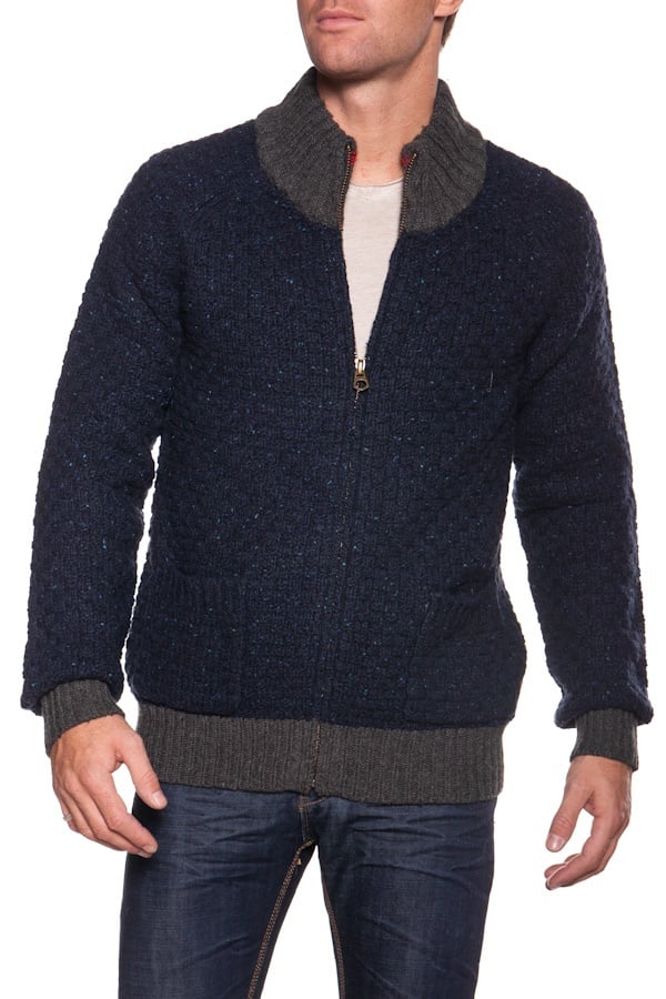 Scotch and Soda men's blue wool vest - Image n°1