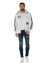 Von Dutch men's light gray zipped sweatshirt - Image n°2