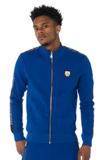 Royal blue Horspist zipped sweatshirt - Image n°1
