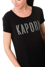 Black Kaporal t-shirt with writing for women - Image n°4