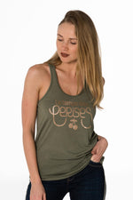 Women's khaki tank top - Image n°1