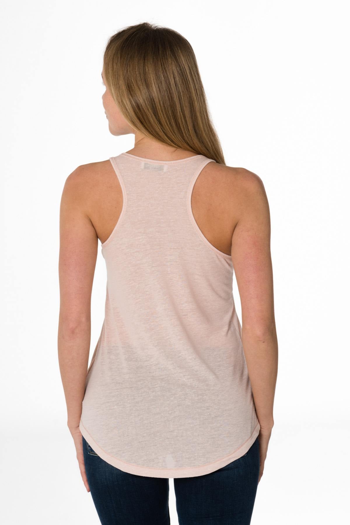 Women's light pink tank top - Image n°3