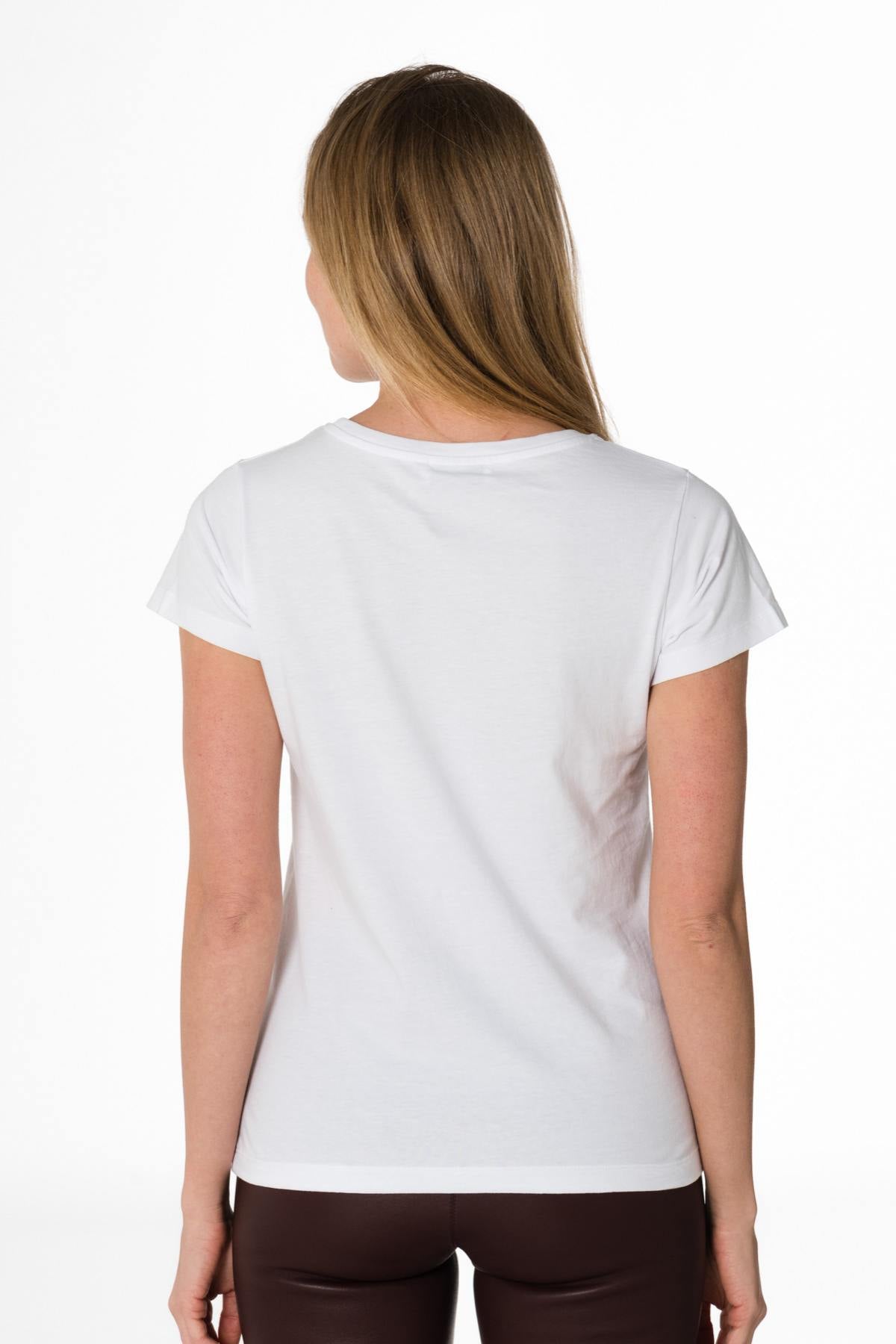 White t-shirt with cherry logo - Image n°3