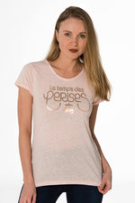 Women’s light pink t-shirt - Image n°1