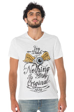 White Von Dutch t-shirt with winged eye - Image n°1