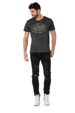 Von Dutch men's T-shirt with camouflage logo - Image n°2