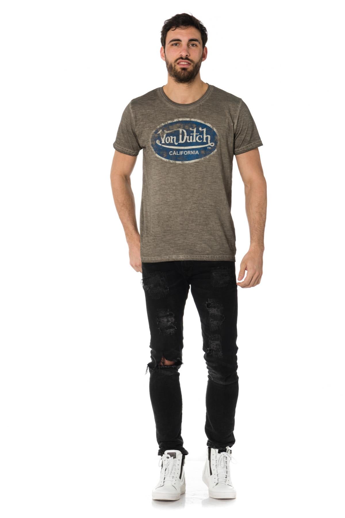Gray faded effect T-shirt Von Dutch - Image n°2