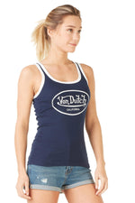 Navy blue women's tank top - Image n°3