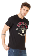 Men's black biker skull t-shirt - Image n°7
