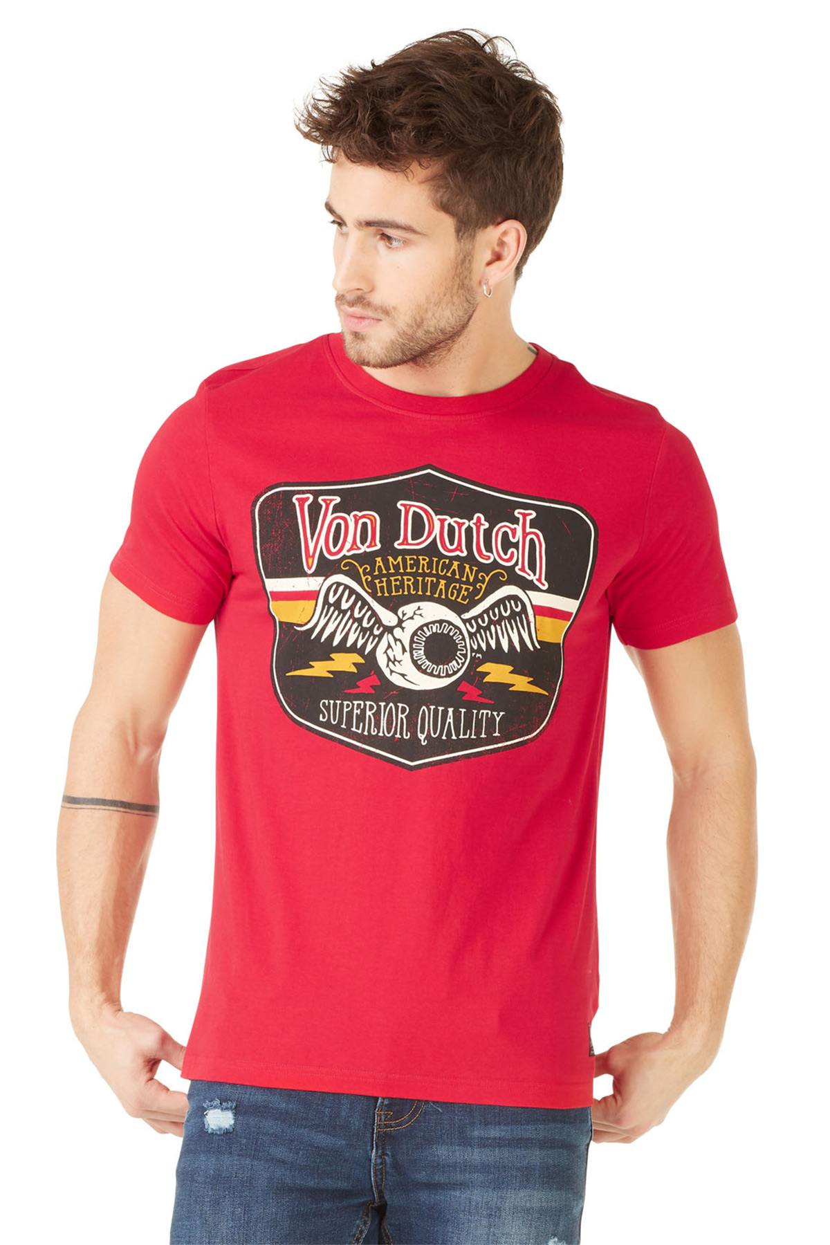 Red biker eye logo t-shirt - Image n°1