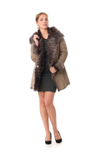 Beige shearling coat - Image n°2