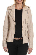 Arma Women's Beige Leather Jacket - Image n°2