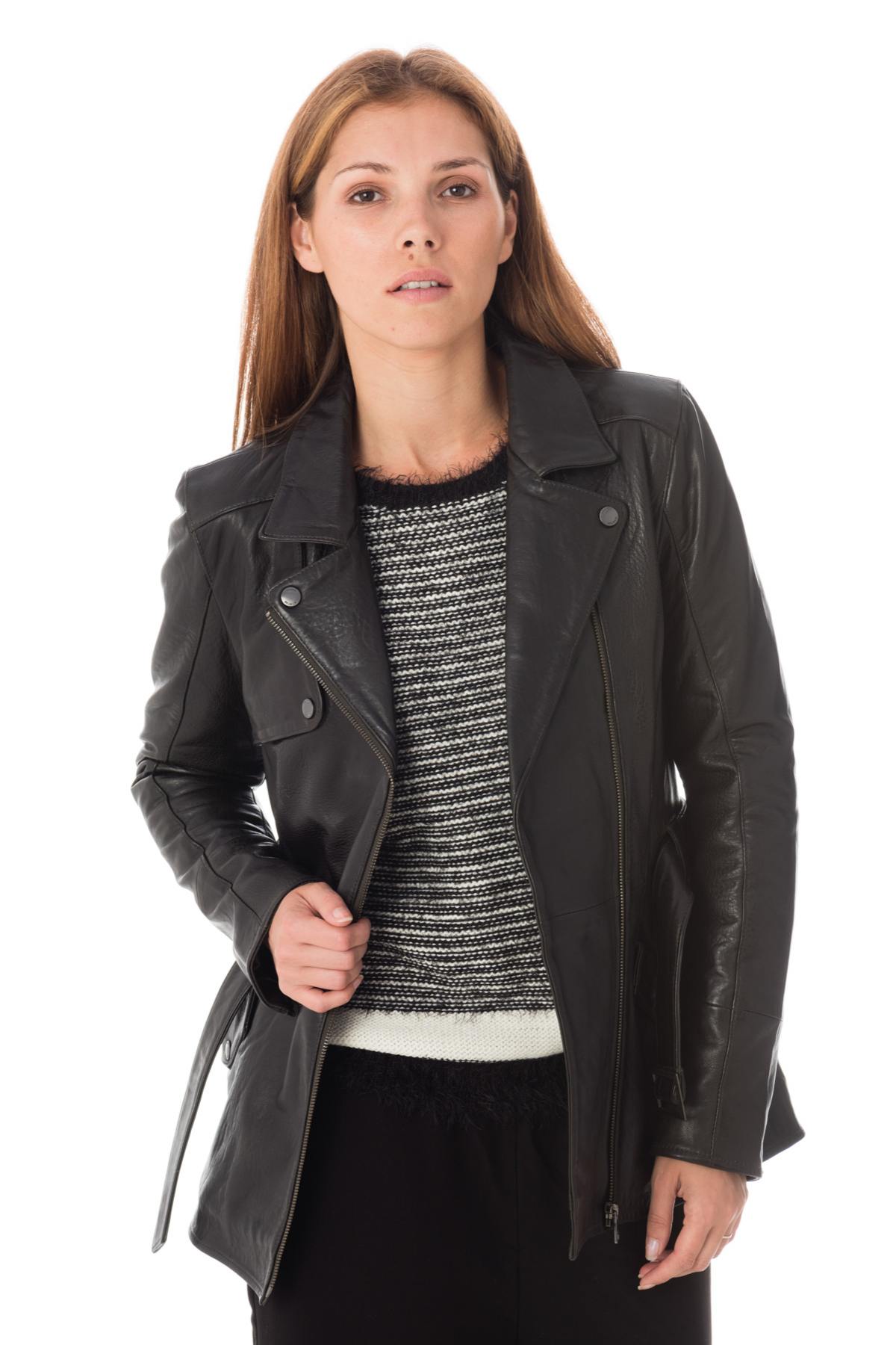 Enato women's jacket in khaki color - Image n°1