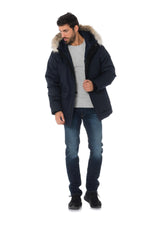 Nobis men's navy blue parka - Image n°2