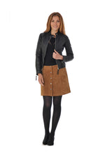 Women's leather jacket Black Serge Pariente - Image n°2