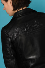 Black cowhide leather perfecto - Image n°6