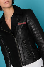 Black cowhide leather perfecto - Image n°1