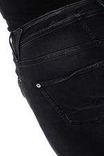 Men's black destroyed jeans - Image n°4