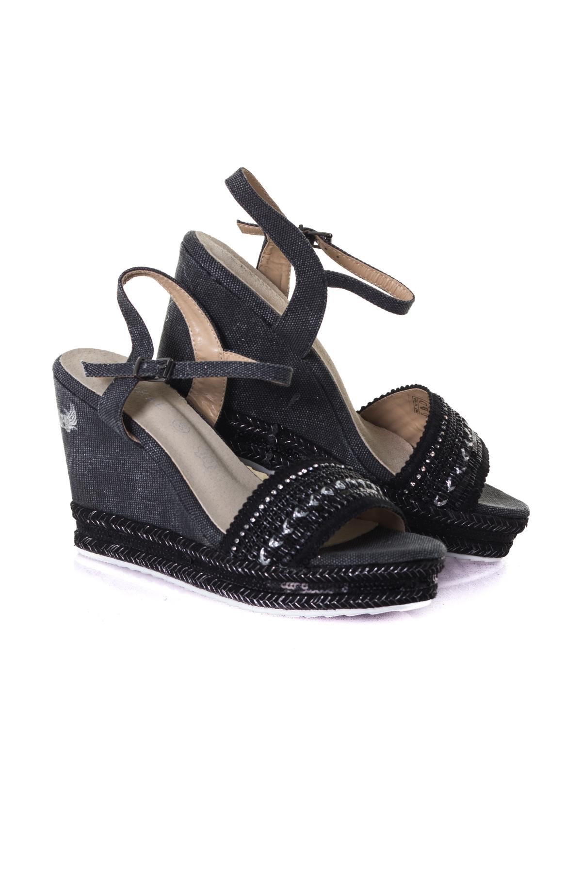 Black women's summer shoes - Image n°1