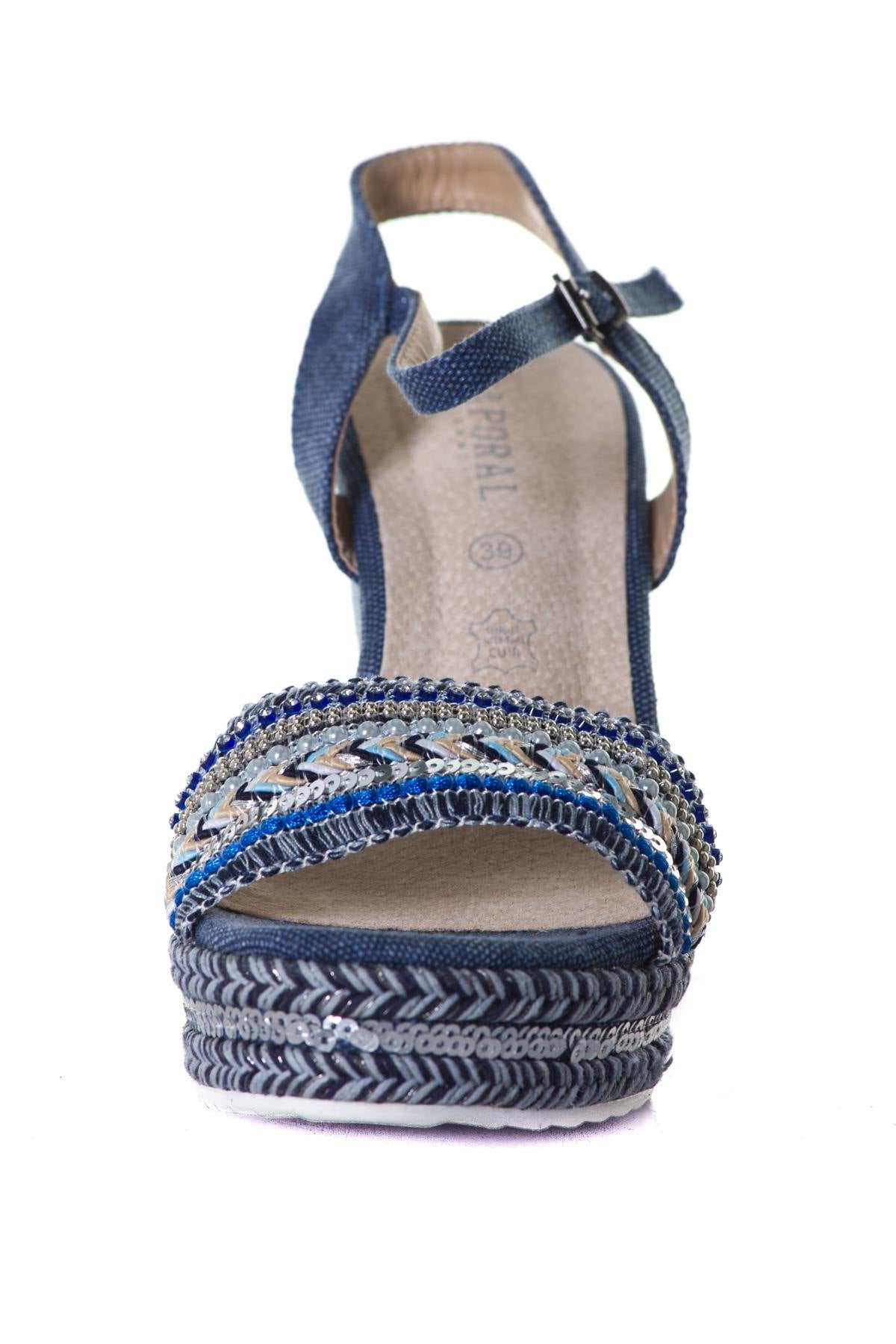 Blue wedge shoes - Image n°5