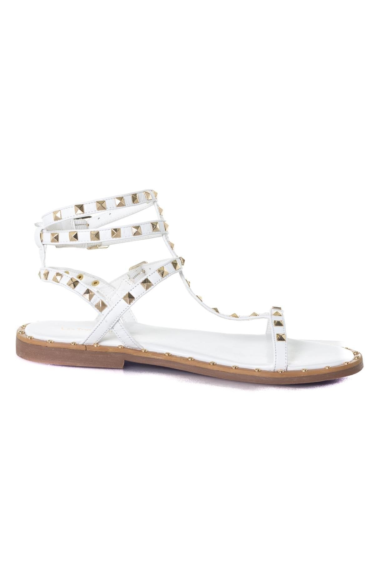 Women's white high-top sandals - Image n°2
