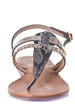 Gold women's summer shoes - Image n°5