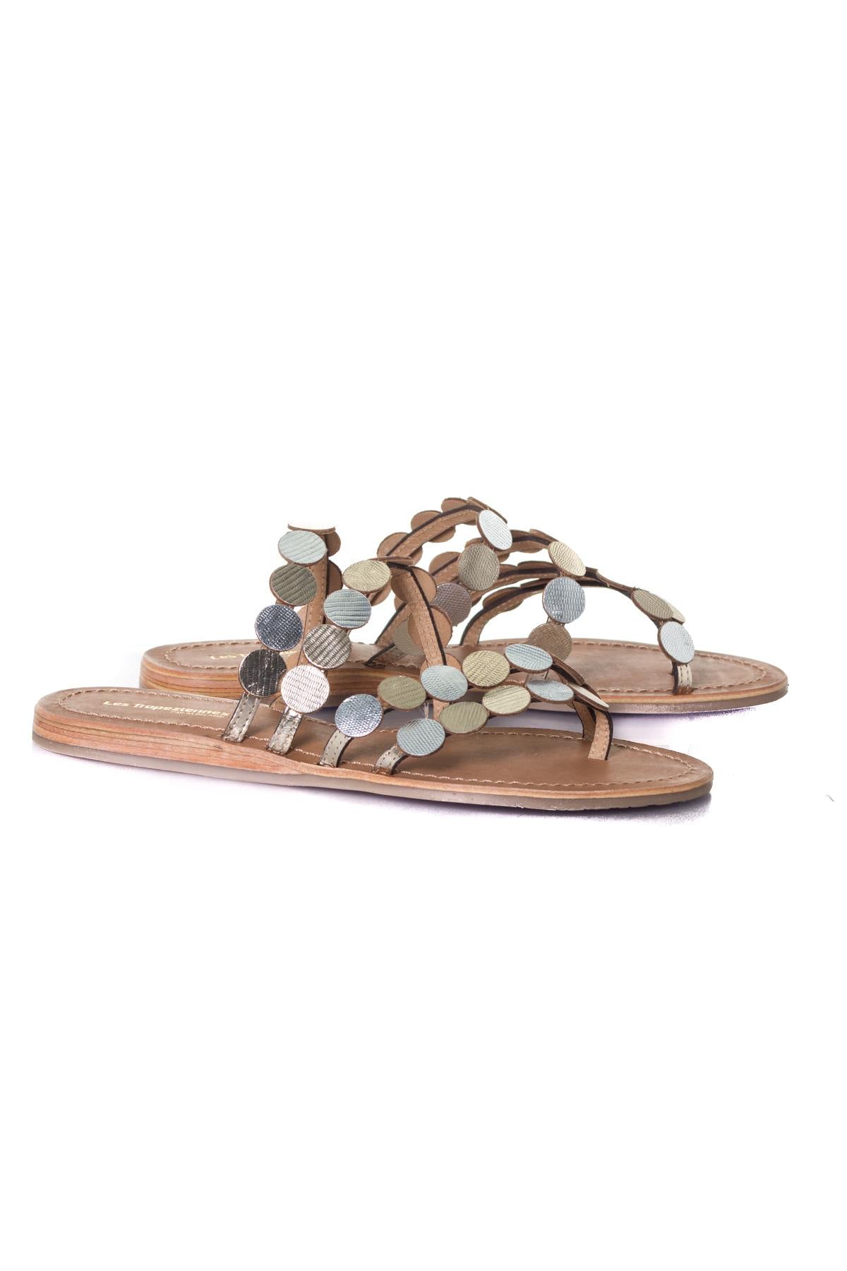 Women's gold summer shoes - Image n°1