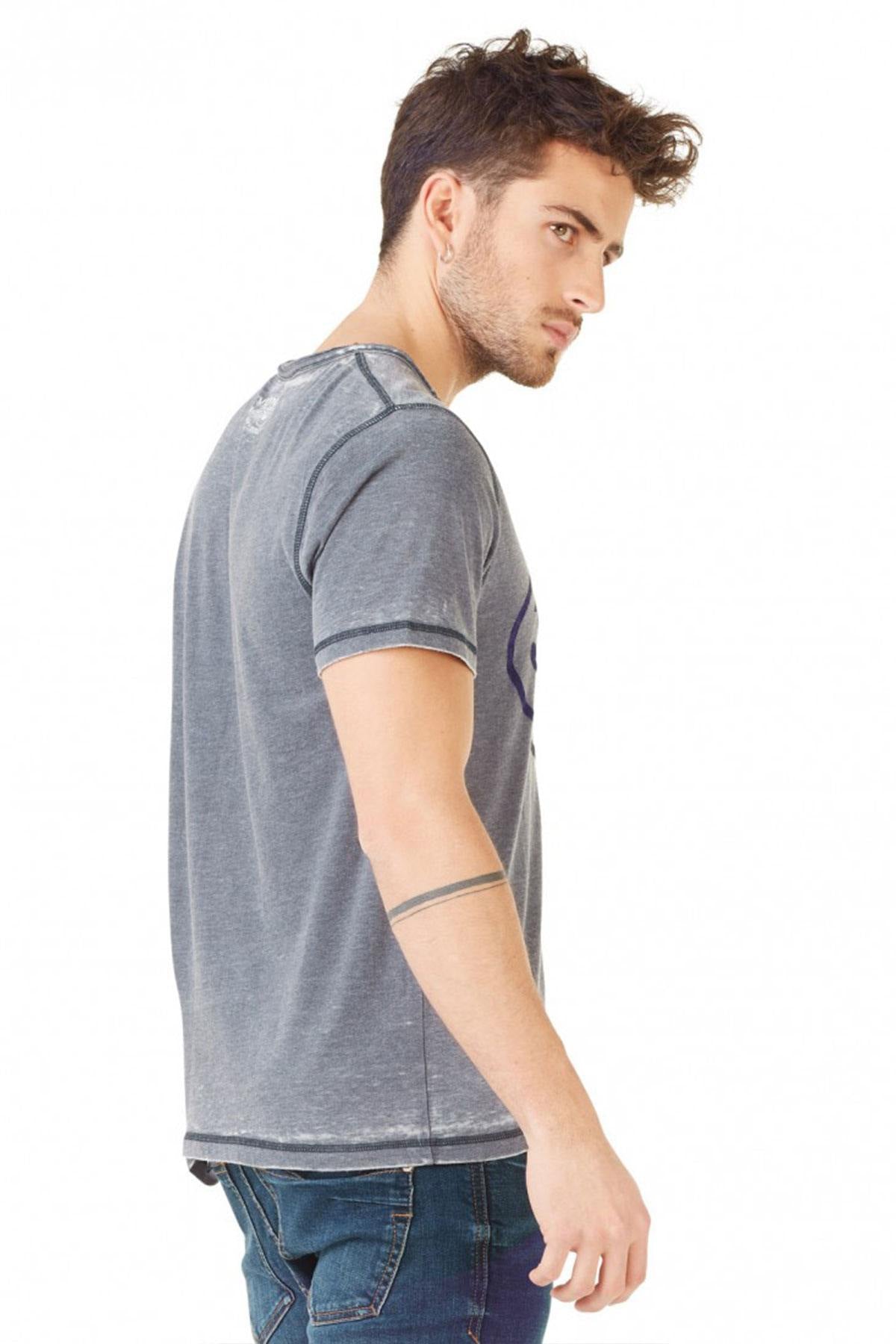Blue short-sleeved t-shirt - Image n°2