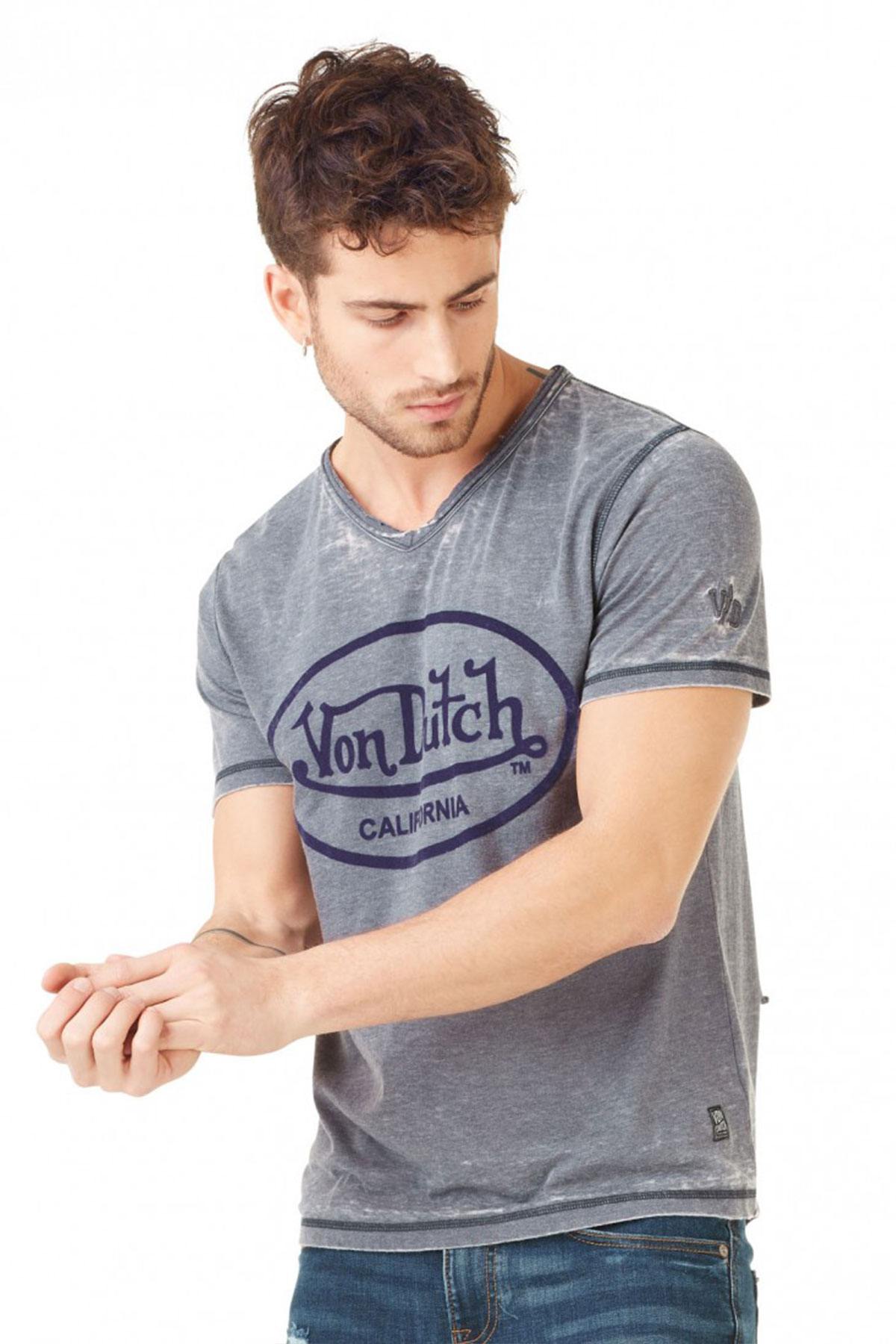Blue short-sleeved t-shirt - Image n°4