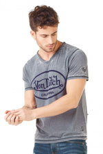Blue short-sleeved t-shirt - Image n°4
