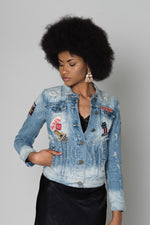 Denim jacket with patches - Image n°5