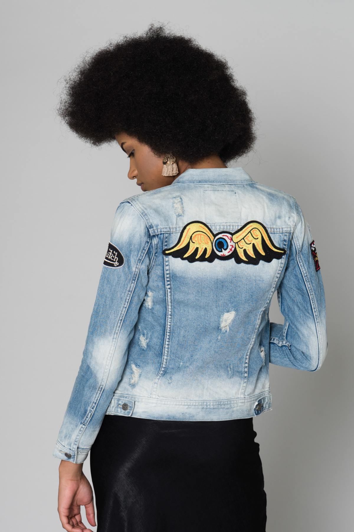 Denim jacket with patches - Image n°3