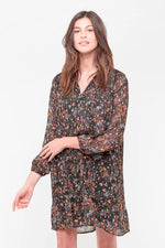 Black floral dress - Image n°1