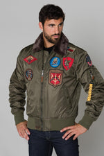 Men's jacket with patches - Image n°3