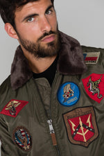 Men's jacket with patches - Image n°9