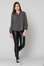 Black polka dot top - Image n°3