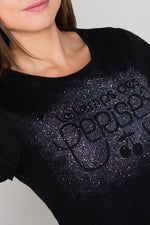 Black round neck T-shirt - Image n°4