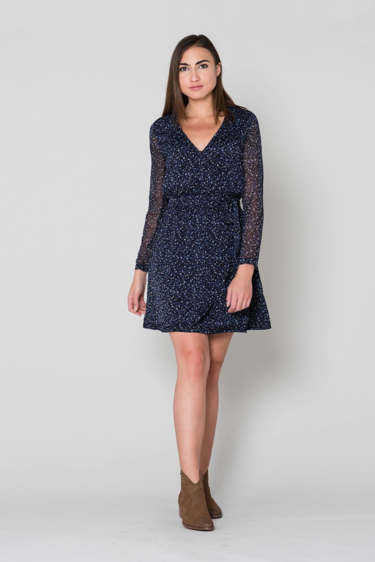 Blue floral print dress - Image n°2