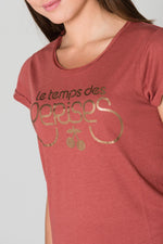 Red short-sleeved T-shirt - Image n°4