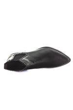 Leather boots with heel - Image n°3