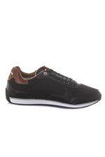 Black and brown lace-up sneakers - Image n°2