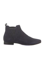 Navy blue leather boots - Image n°4