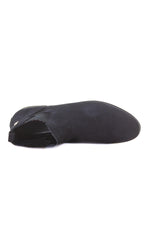 Navy blue leather boots - Image n°5