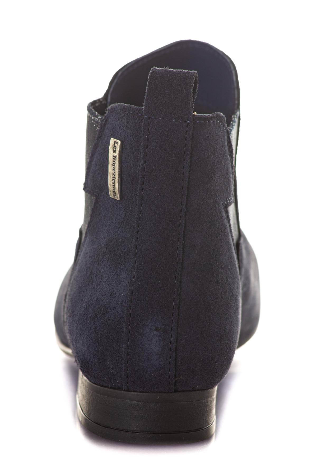Navy blue leather boots - Image n°8